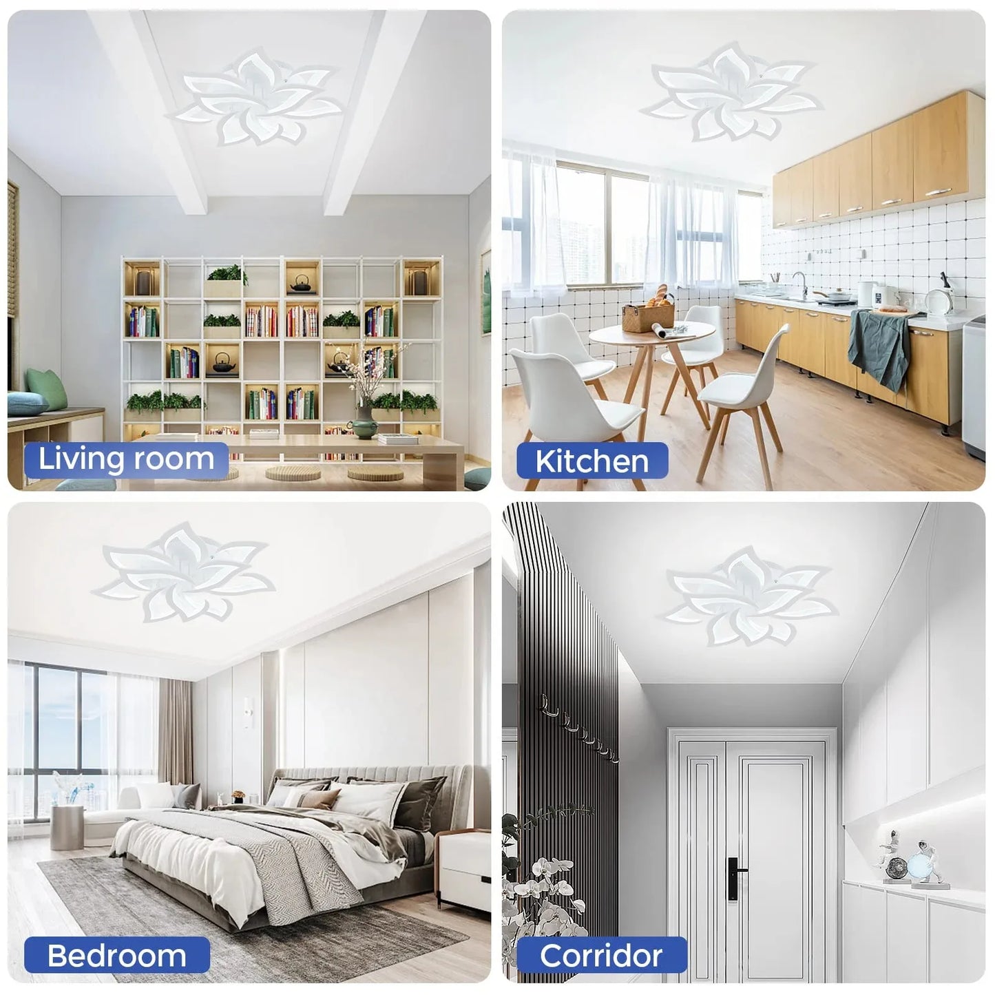 Nexus Nordic Minimalist Ceiling Light With Remote Control Living Room Modern Creative Petal Design Ceiling Lamp Fixture Bedroom