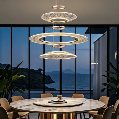 Modern Living Room Pendant Light Duplex Staircase Chandelier Villa Hanging Lamp Dining Table Ceiling Light Luxury LED Pendant Fixture Home Decor Indoor Lighting High Ceiling Lamp Hotel Restaurant Decoration Nordic Style Designer Lighting Wholesale