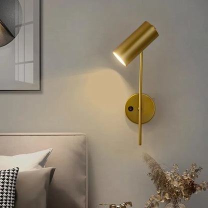 Rotatable Hotel Bedroom Wall Lamp E27 LED Reading Light Iron Frame Plastic Shade Wall Sconce With Switch Modern Home Decor Indoor Lighting Bedside Lamp Living Room Corridor Staircase Fixture Minimalist Decorative Lighting Wholesale