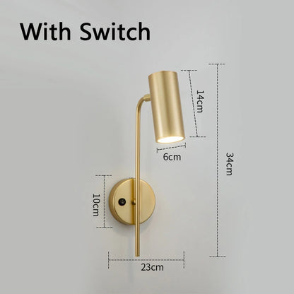 Rotatable Hotel Bedroom Wall Lamp E27 LED Reading Light Iron Frame Plastic Shade Wall Sconce With Switch Modern Home Decor Indoor Lighting Bedside Lamp Living Room Corridor Staircase Fixture Minimalist Decorative Lighting Wholesale