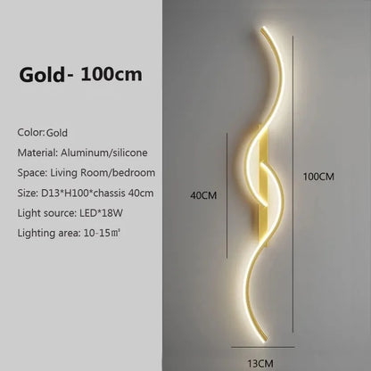 Modern LED Wall Lamp Minimalist Long Strip Wall Sconce Bedroom Bedside Light Living Room Sofa Lamp Indoor Lighting Fixture Hallway Corridor Staircase Home Decor Reading Light Contemporary Decorative Wall Light Hotel Villa Wholesale