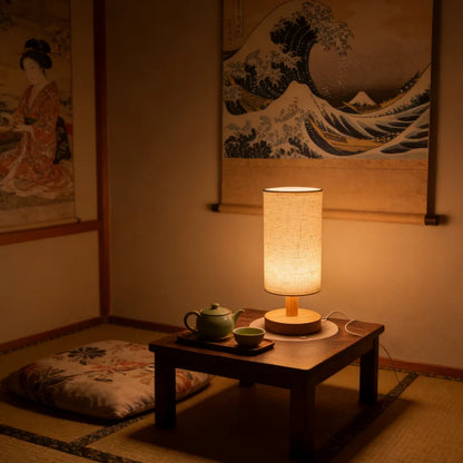 1PC Wooden Bedside Lamp Linen Shade USB LED Night Light Warm Glow Table Lamp Bedroom Decor Modern Minimalist Desk Lamp Reading Light Nightstand Lamp Home Decor Ambient Lighting Living Room Office Study Room Indoor Lighting Gift Wholesale