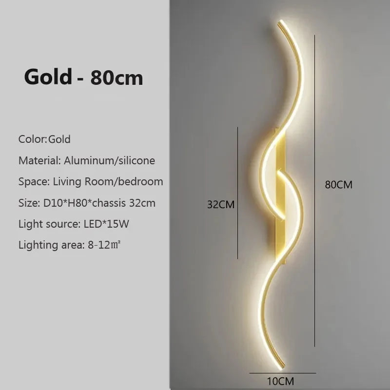 Modern LED Wall Lamp Minimalist Long Strip Wall Sconce Bedroom Bedside Light Living Room Sofa Lamp Indoor Lighting Fixture Hallway Corridor Staircase Home Decor Reading Light Contemporary Decorative Wall Light Hotel Villa Wholesale
