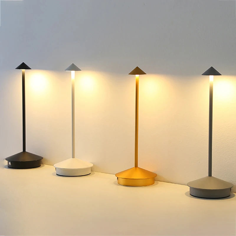 3-Color Dimmable Table Lamp LED Desk Light Touch Control Night Lamp Bedroom Bedside Lamp Rechargeable Reading Light Modern Minimalist Home Decor Ambient Lighting Office Study Room Lamp Portable Indoor Lighting Gift Wholesale