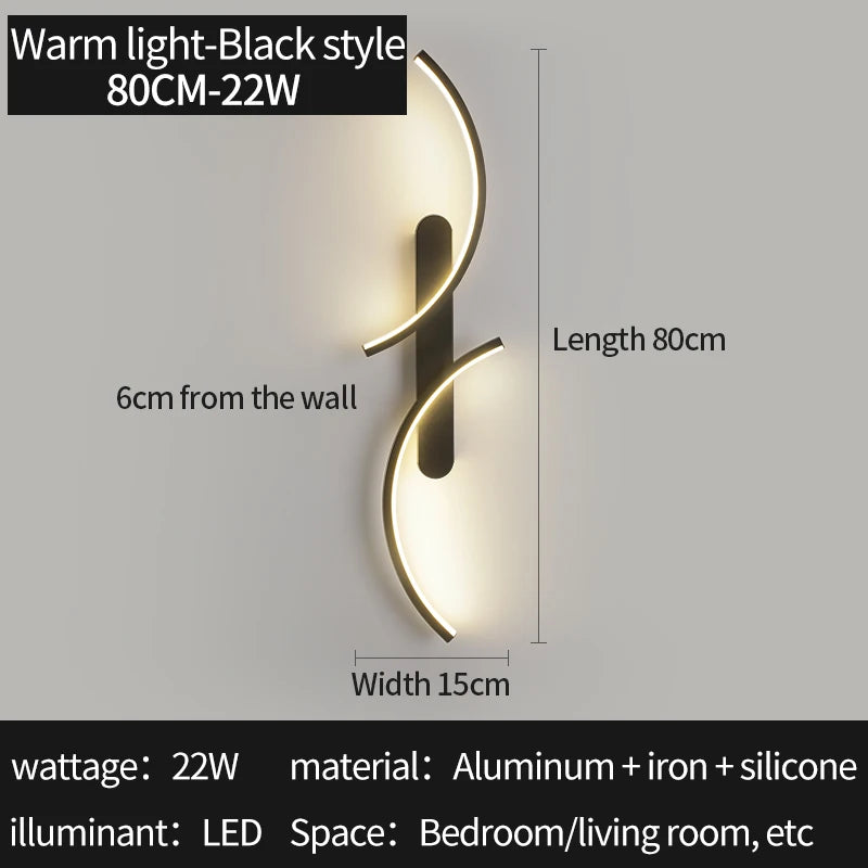 LED C Shape Wall Lamp Modern Minimalist Wall Sconce Simple Indoor Lighting Fixture Living Room Bedroom Hallway Office Home Decor Bedside Light Decorative Wall Light Contemporary Designer Lamp Corridor Staircase Hotel Villa Lighting Wholesale