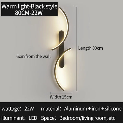 LED C Shape Wall Lamp Modern Minimalist Wall Sconce Simple Indoor Lighting Fixture Living Room Bedroom Hallway Office Home Decor Bedside Light Decorative Wall Light Contemporary Designer Lamp Corridor Staircase Hotel Villa Lighting Wholesale