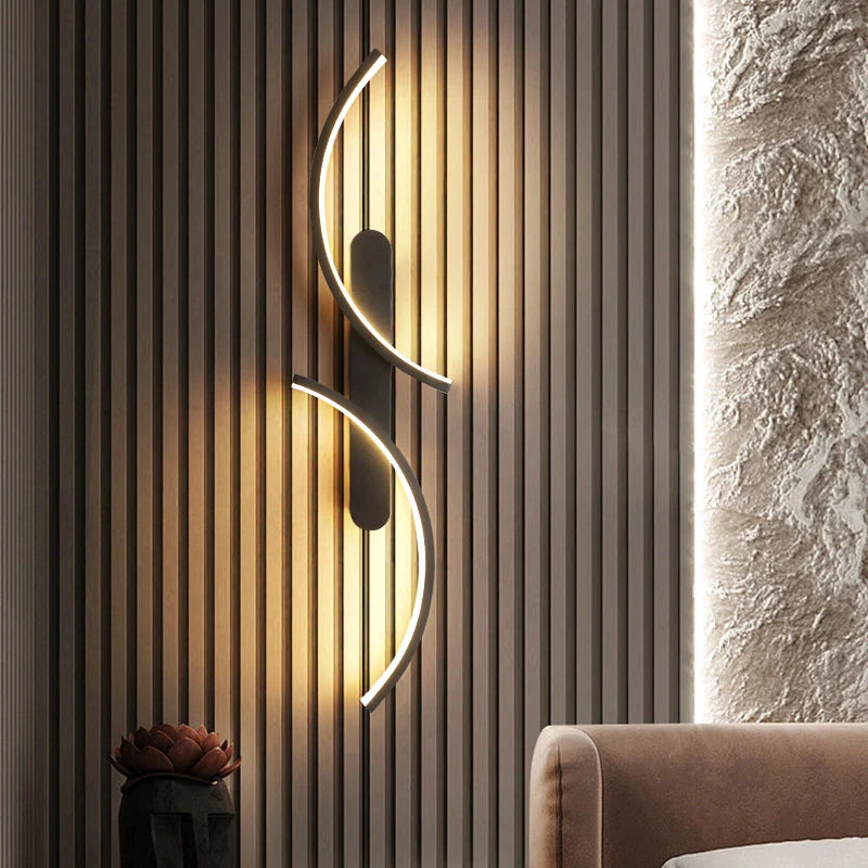 LED C Shape Wall Lamp Modern Minimalist Wall Sconce Simple Indoor Lighting Fixture Living Room Bedroom Hallway Office Home Decor Bedside Light Decorative Wall Light Contemporary Designer Lamp Corridor Staircase Hotel Villa Lighting Wholesale