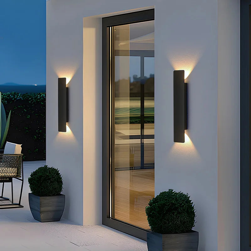 Outdoor Waterproof LED Wall Lamp 18W Aluminum Wall Light Black Exterior Sconce Modern Indoor Outdoor Lighting Fixture Porch Patio Garden Balcony Garage Bedroom Corridor Home Decor IP65 Weatherproof Security Light Wholesale