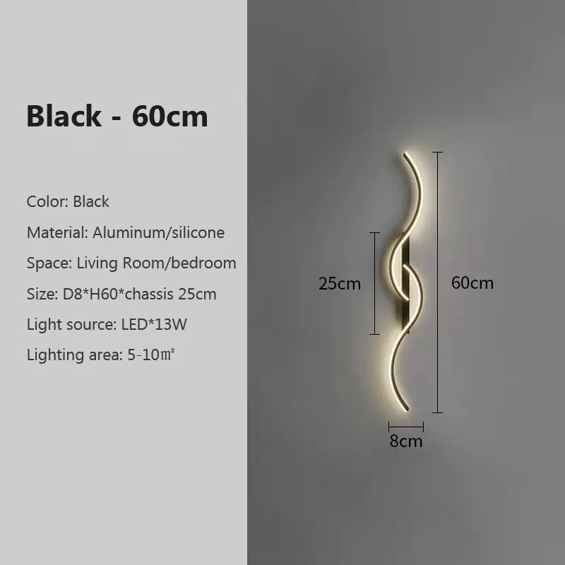 Modern LED Wall Lamp Minimalist Long Strip Wall Sconce Bedroom Bedside Light Living Room Sofa Lamp Indoor Lighting Fixture Hallway Corridor Staircase Home Decor Reading Light Contemporary Decorative Wall Light Hotel Villa Wholesale