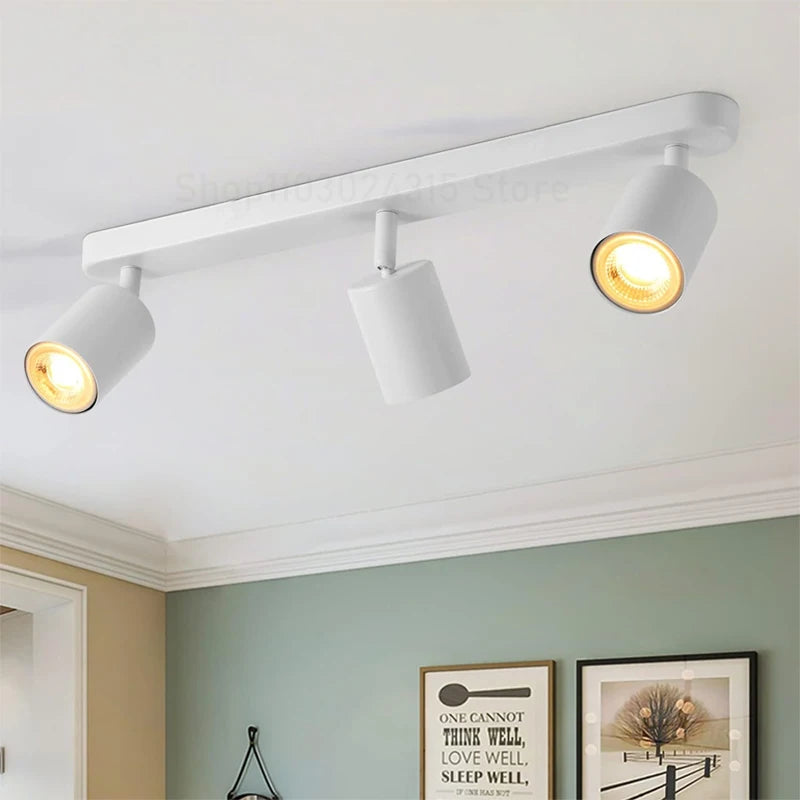 Dimmable Led GU10 Spotlight Clothing Store Background Wall Spotlight 7w 12W Trail Light Surface Mounted Ceiling Spotlight AC 220