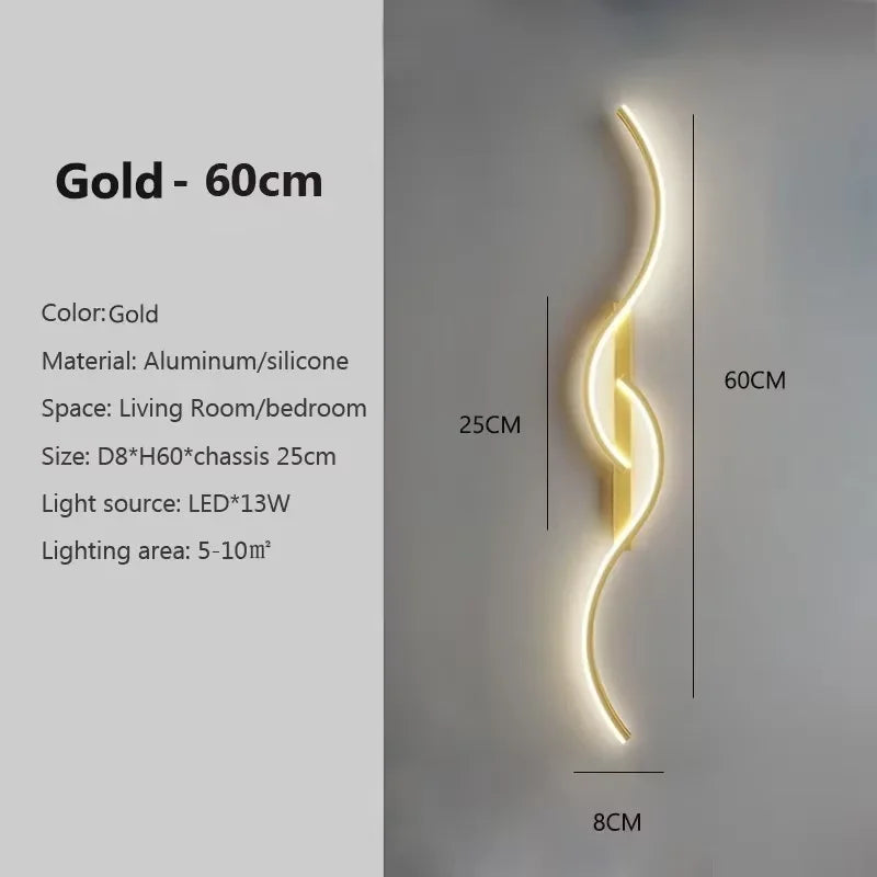 Modern LED Wall Lamp Minimalist Long Strip Wall Sconce Bedroom Bedside Light Living Room Sofa Lamp Indoor Lighting Fixture Hallway Corridor Staircase Home Decor Reading Light Contemporary Decorative Wall Light Hotel Villa Wholesale