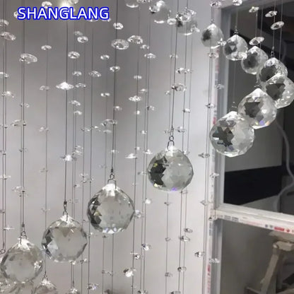 Modern Large K9 Crystal LED Chandelier Spiral Staircase Pendant Light Luxury Living Room High Ceiling Lamp Dining Room Bedroom Kitchen Hanging Fixture Villa Hotel Foyer Entryway Home Decor Indoor Lighting Designer Wholesale