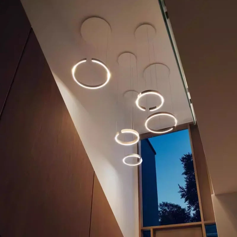 Nordic Designer Pendant Light Round LED Chandelier Modern Hanging Lamp Dining Room Bedroom Living Room Kitchen Restaurant Bar Ceiling Light Luxury Home Decor Indoor Lighting Minimalist Scandinavian Decorative Fixture Hotel Villa Wholesale
