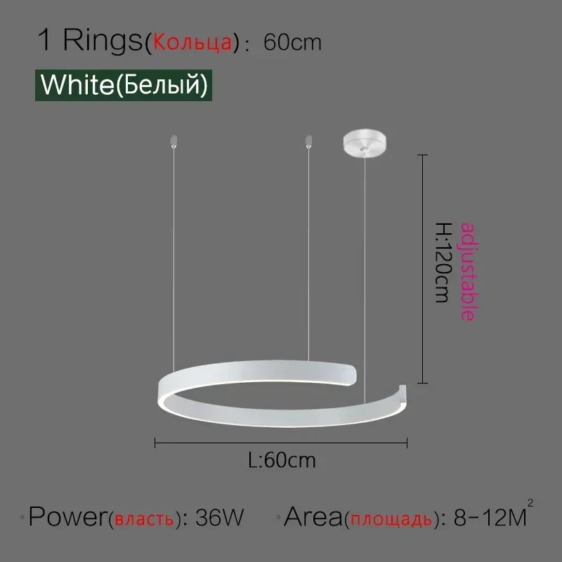 Nordic Designer Pendant Light Round LED Chandelier Modern Hanging Lamp Dining Room Bedroom Living Room Kitchen Restaurant Bar Ceiling Light Luxury Home Decor Indoor Lighting Minimalist Scandinavian Decorative Fixture Hotel Villa Wholesale