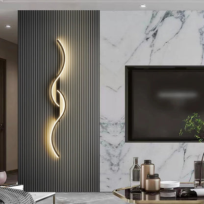 Modern LED Wall Lamp Minimalist Long Strip Wall Sconce Bedroom Bedside Light Living Room Sofa Lamp Indoor Lighting Fixture Hallway Corridor Staircase Home Decor Reading Light Contemporary Decorative Wall Light Hotel Villa Wholesale