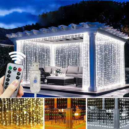 3M 6M LED Curtain String Lights USB Fairy Lights Remote Control Festoon Garland Wedding Christmas Decoration Bedroom Living Room Home Decor Party Festival Wall Window Lighting Warm White Decorative Indoor Lighting Wholesale