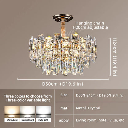 Loft Crystal Chandelier Modern LED Pendant Light Ceiling Hanging Lamp Dining Room Living Room Villa Luxury Home Decor Indoor Lighting Designer Ceiling Fixture Kitchen Foyer Staircase Hotel Contemporary Lighting Wholesale