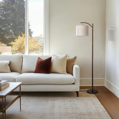 LED Floor Lamp Modern Standing Reading Lamp Curved Shade Mid Century Floor Light Living Room Bedroom Office Table Lamp Minimalist Home Decor Indoor Lighting Contemporary Designer Standing Lamp Ambient Light Wholesale