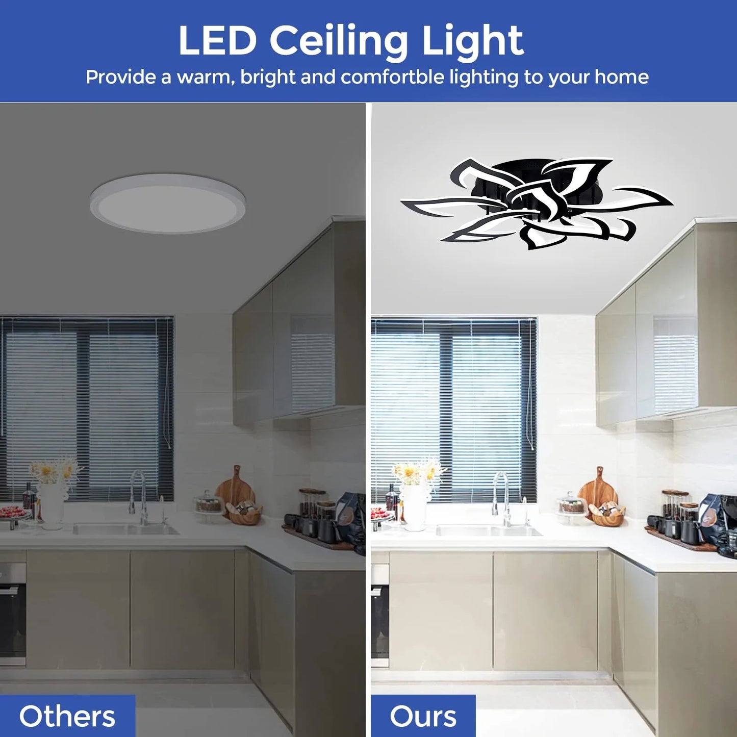 Nexus Nordic Minimalist Ceiling Light With Remote Control Living Room Modern Creative Petal Design Ceiling Lamp Fixture Bedroom