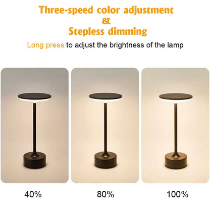 Rechargeable Touch Bedside Lamp LED Night Light Dimmable Table Lamp Wireless Desk Lamp Bedroom Reading Light USB Charging Portable Ambient Lighting Home Decor Modern Minimalist Lamp Kids Room Study Room Gift Indoor Lighting Wholesale