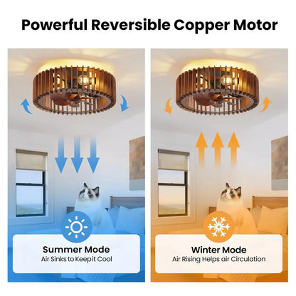 Scandinavian Ceiling Fan Pendant Light Wabi Sabi Wooden Ceiling Fan Light Modern Retro Creative Pumpkin Chandelier Bedroom Living Room Dining Room Wood Craft Hanging Lamp LED Ceiling Fixture Home Decor Indoor Lighting Luxury Wholesale