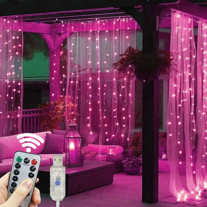 3M 6M LED Curtain String Lights USB Fairy Lights Remote Control Festoon Garland Wedding Christmas Decoration Bedroom Living Room Home Decor Party Festival Wall Window Lighting Warm White Decorative Indoor Lighting Wholesale