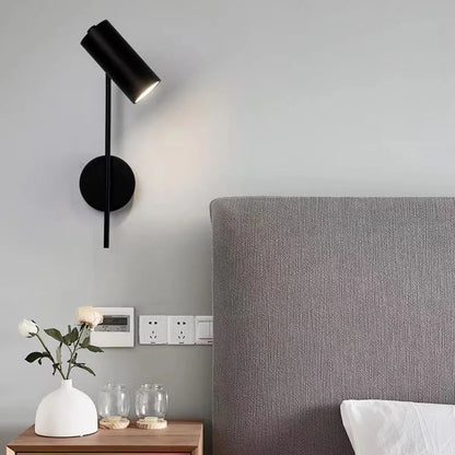 Rotatable Hotel Bedroom Wall Lamp E27 LED Reading Light Iron Frame Plastic Shade Wall Sconce With Switch Modern Home Decor Indoor Lighting Bedside Lamp Living Room Corridor Staircase Fixture Minimalist Decorative Lighting Wholesale