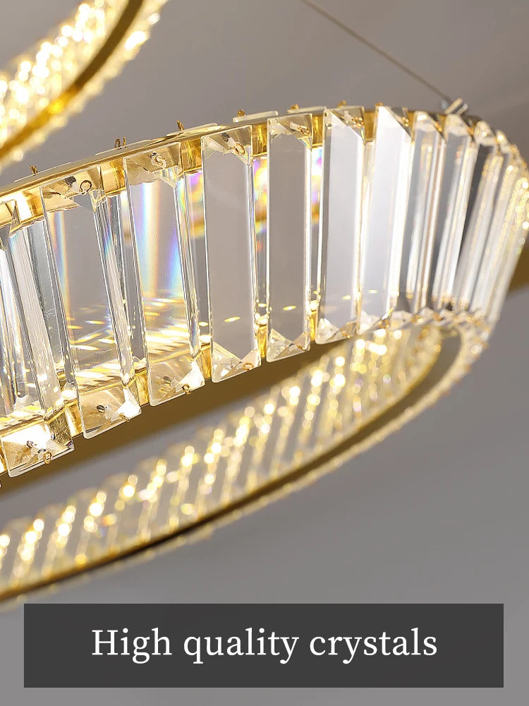 Nordic Crystal Chandelier Modern Pendant Light Luxury Hanging Lamp Living Room Lobby Duplex Loft Villa Hall High Ceiling Lighting Dining Room Home Decor Scandinavian Designer Lamp LED Ceiling Fixture Indoor Decorative Lighting Hotel Wholesale