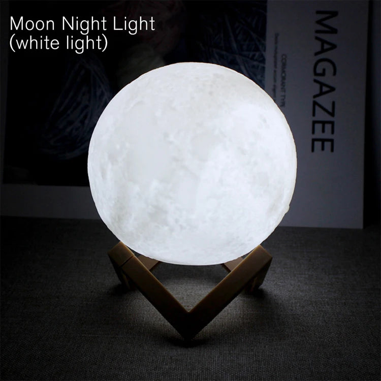 LED Moon Lamp Book Light Galaxy Night Light Luxury Bedroom Decor Lamp Bedside Table Desk Lamp Kids Girls Boys Children Gift Warm Light USB Rechargeable Home Indoor Lighting Romantic Starry Sky Moonlight Wholesale
