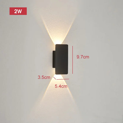 Outdoor Waterproof LED Wall Lamp 18W Aluminum Wall Light Black Exterior Sconce Modern Indoor Outdoor Lighting Fixture Porch Patio Garden Balcony Garage Bedroom Corridor Home Decor IP65 Weatherproof Security Light Wholesale