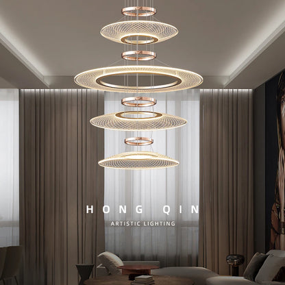 Modern Living Room Pendant Light Duplex Staircase Chandelier Villa Hanging Lamp Dining Table Ceiling Light Luxury LED Pendant Fixture Home Decor Indoor Lighting High Ceiling Lamp Hotel Restaurant Decoration Nordic Style Designer Lighting Wholesale