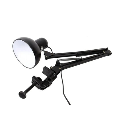 Swing Arm Clamp Lamp EU US Plug Desk Light Flexible E27 E26 Bulb 85-265V Office Studio Lighting for Study Bedside Bedroom