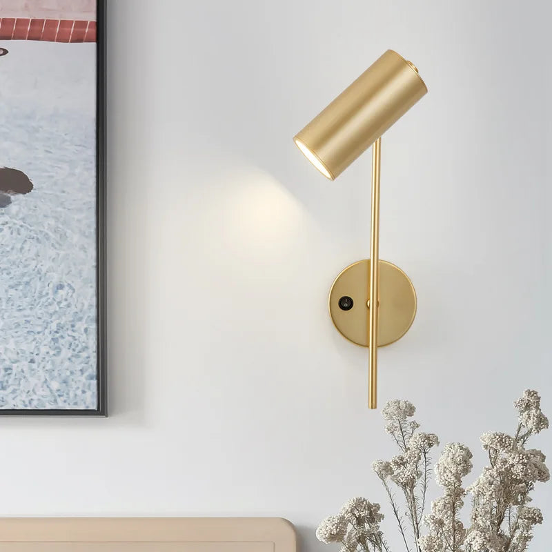 Rotatable Hotel Bedroom Wall Lamp E27 LED Reading Light Iron Frame Plastic Shade Wall Sconce With Switch Modern Home Decor Indoor Lighting Bedside Lamp Living Room Corridor Staircase Fixture Minimalist Decorative Lighting Wholesale