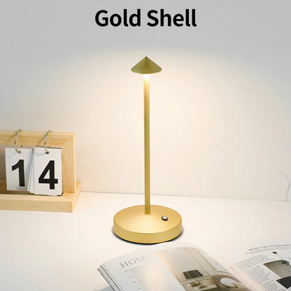 3-Color Dimmable Table Lamp LED Desk Light Touch Control Night Lamp Bedroom Bedside Lamp Rechargeable Reading Light Modern Minimalist Home Decor Ambient Lighting Office Study Room Lamp Portable Indoor Lighting Gift Wholesale