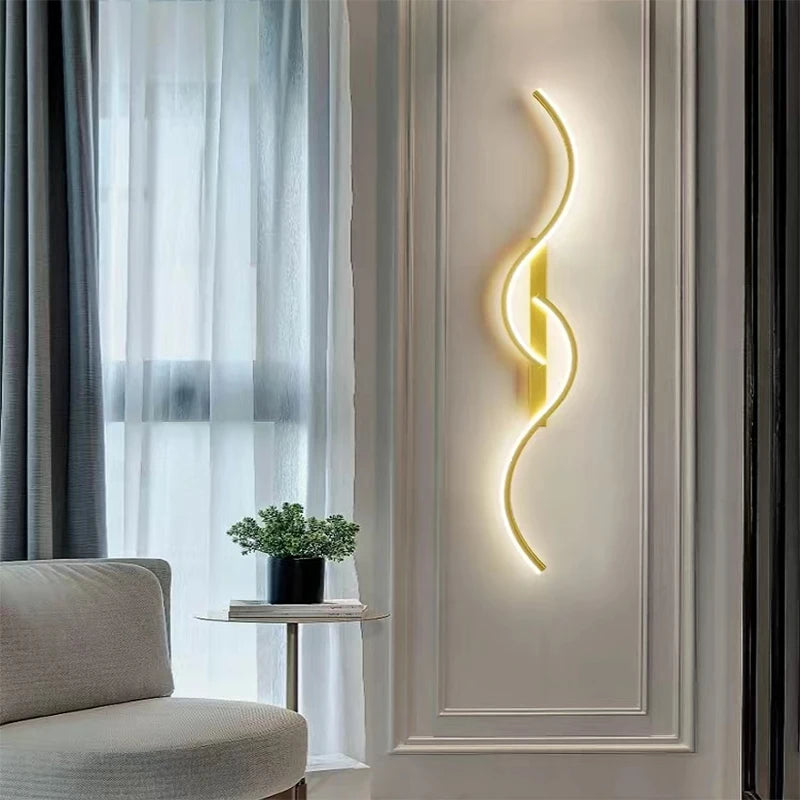 Modern LED Wall Lamp Minimalist Long Strip Wall Sconce Bedroom Bedside Light Living Room Sofa Lamp Indoor Lighting Fixture Hallway Corridor Staircase Home Decor Reading Light Contemporary Decorative Wall Light Hotel Villa Wholesale