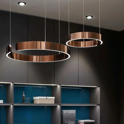 Nordic Designer Pendant Light Round LED Chandelier Modern Hanging Lamp Dining Room Bedroom Living Room Kitchen Restaurant Bar Ceiling Light Luxury Home Decor Indoor Lighting Minimalist Scandinavian Decorative Fixture Hotel Villa Wholesale