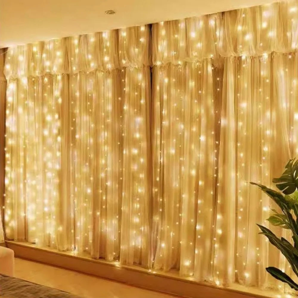 3M 6M LED Curtain String Lights USB Fairy Lights Remote Control Festoon Garland Wedding Christmas Decoration Bedroom Living Room Home Decor Party Festival Wall Window Lighting Warm White Decorative Indoor Lighting Wholesale