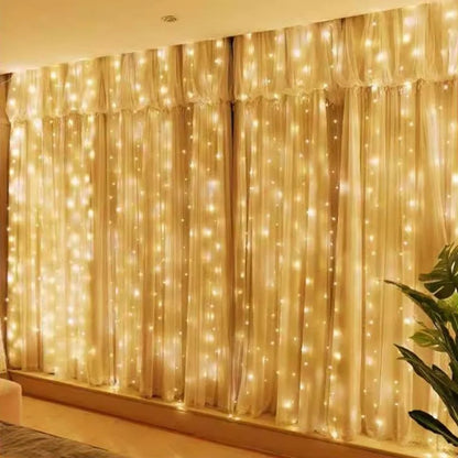 3M 6M LED Curtain String Lights USB Fairy Lights Remote Control Festoon Garland Wedding Christmas Decoration Bedroom Living Room Home Decor Party Festival Wall Window Lighting Warm White Decorative Indoor Lighting Wholesale