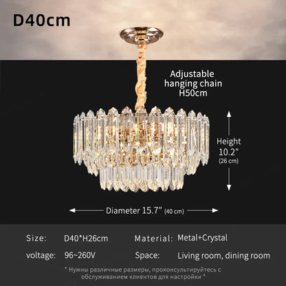 Modern LED Ceiling Hanging Lamp Luxury Circular Chandelier Pendant Light Living Room Dining Table Lighting Designer Crystal High Ceiling Lamp Indoor Home Decor Decorative Fixture Contemporary Minimalist Villa Hotel Lighting Wholesale
