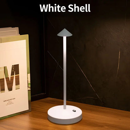 3-Color Dimmable Table Lamp LED Desk Light Touch Control Night Lamp Bedroom Bedside Lamp Rechargeable Reading Light Modern Minimalist Home Decor Ambient Lighting Office Study Room Lamp Portable Indoor Lighting Gift Wholesale