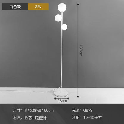 220V LED Floor Lamp Modern Round Ball Standing Lamp E27 Bulb Fixture Living Room Sofa Side Light Bedroom Bedside Lamp Minimalist Home Decor Decorative Lighting Nordic Style Luxury Corner Lamp Indoor Lighting Hotel Villa Decoration Wholesale
