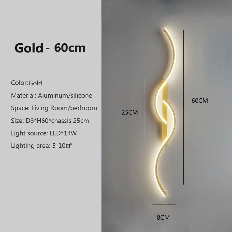 Modern LED Wall Lamp Minimalist Long Strip Wall Sconce Bedroom Bedside Light Living Room Sofa Lamp Indoor Lighting Fixture Hallway Corridor Staircase Home Decor Reading Light Contemporary Decorative Wall Light Hotel Villa Wholesale