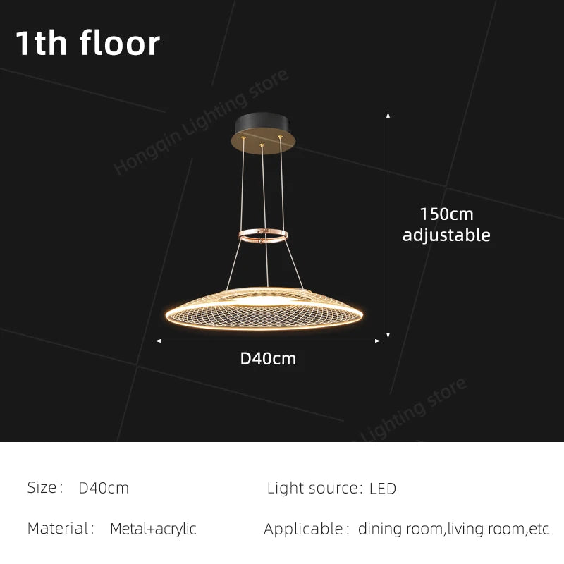 Modern Living Room Pendant Light Duplex Staircase Chandelier Villa Hanging Lamp Dining Table Ceiling Light Luxury LED Pendant Fixture Home Decor Indoor Lighting High Ceiling Lamp Hotel Restaurant Decoration Nordic Style Designer Lighting Wholesale