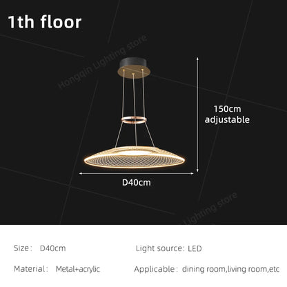 Modern Living Room Pendant Light Duplex Staircase Chandelier Villa Hanging Lamp Dining Table Ceiling Light Luxury LED Pendant Fixture Home Decor Indoor Lighting High Ceiling Lamp Hotel Restaurant Decoration Nordic Style Designer Lighting Wholesale