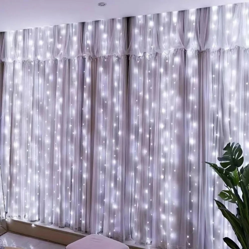 3M 6M LED Curtain String Lights USB Fairy Lights Remote Control Festoon Garland Wedding Christmas Decoration Bedroom Living Room Home Decor Party Festival Wall Window Lighting Warm White Decorative Indoor Lighting Wholesale