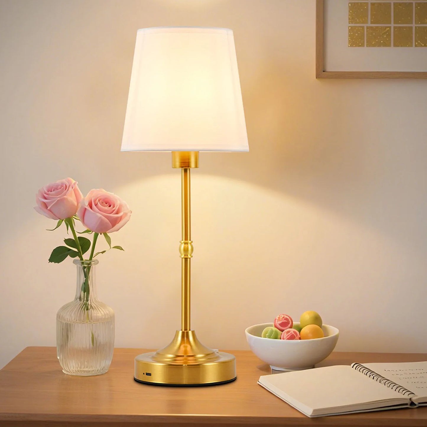 Cordless Table Lamp Rechargeable Battery LED Lamp 3 Level Dimmable Fabric Touch Bedside Light Bedroom Living Room Desk Nightstand Lamp Wireless Portable Reading Light Home Decor Ambient Lighting Modern Minimalist Indoor Lamp Wholesale