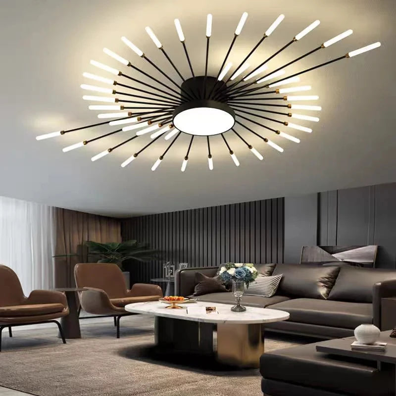 Creative Fan Shaped LED Ceiling Lamp Modern Ceiling Light Pendant Chandelier Living Room Dining Room Bedroom Kids Room Home Decor Indoor Lighting Minimalist Designer Ceiling Fixture Contemporary Hanging Lamp Luxury Wholesale