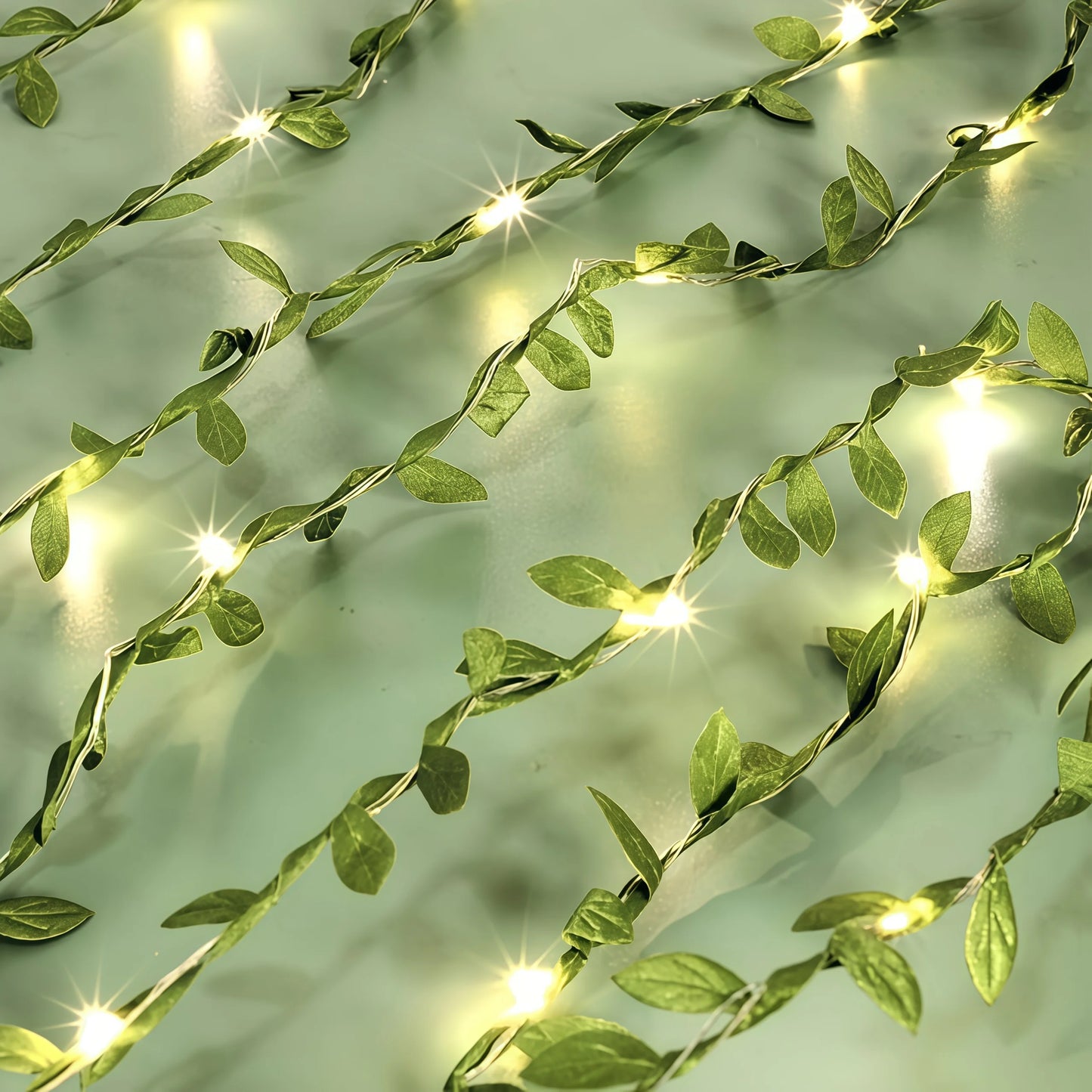 Green Leaf String Lights Ivy Leaf Fairy Lights LED Garland Vine Lights Bedroom Wall Decor Party Wedding Birthday Christmas Valentine's Day Festival Home Decoration Indoor Outdoor Ambient Lighting Battery USB Powered Wholesale