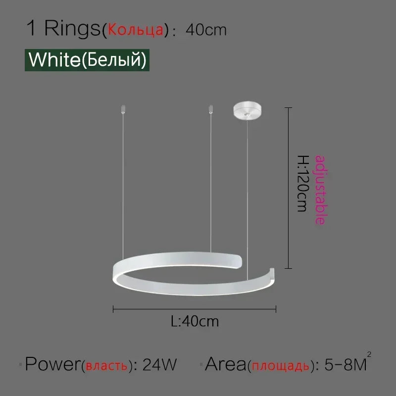 Nordic Designer Pendant Light Round LED Chandelier Modern Hanging Lamp Dining Room Bedroom Living Room Kitchen Restaurant Bar Ceiling Light Luxury Home Decor Indoor Lighting Minimalist Scandinavian Decorative Fixture Hotel Villa Wholesale