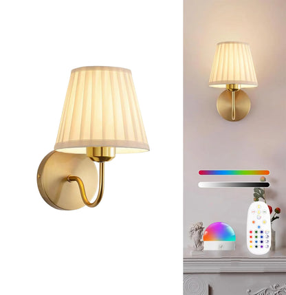 Battery Powered Wall Light Wireless Rechargeable LED Wall Lamp Remote Control Dimmable 15 Color RGB Timer Gold Sconce Living Room Bedroom Entryway Hallway Bedside Lamp Ambient Lighting Home Decor Modern Indoor Lighting Wholesale